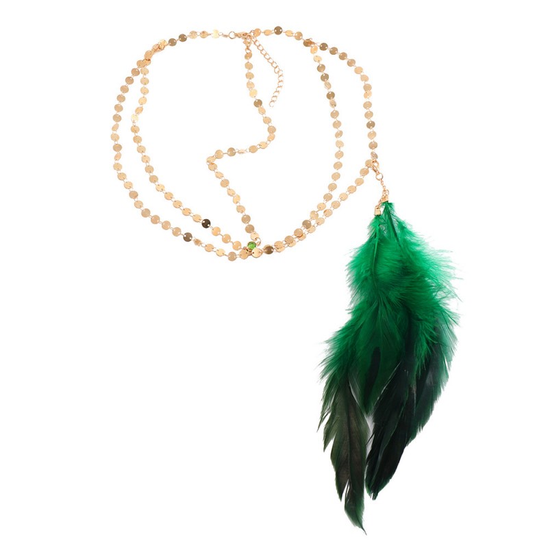 1 Băng Đô Cài Tóc Đính Lông Vũ Phong Cách Bohemian Ấn Độ Retro Âu Mỹ