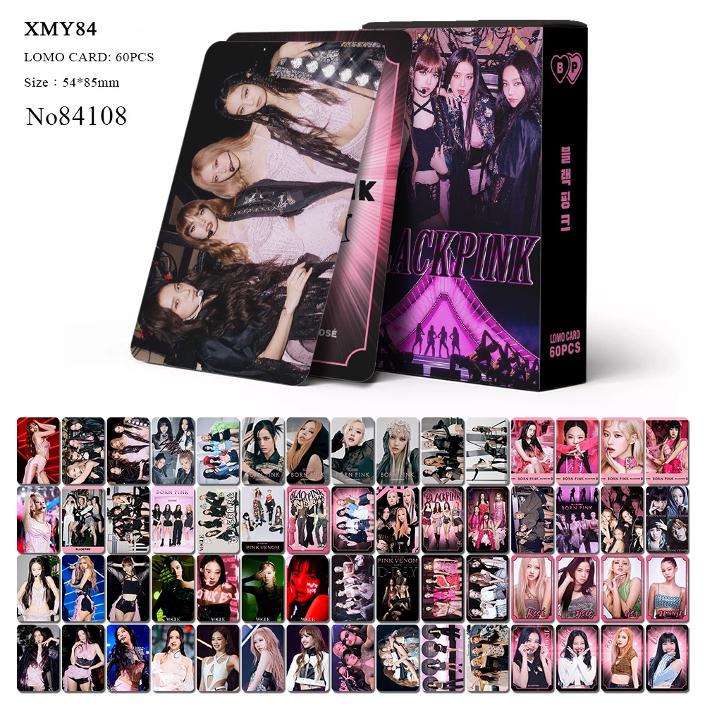 Hộp 60 Tấm Ảnh Lomo Card JENNIE LISA ROSE JISOO Nhóm Blackpink