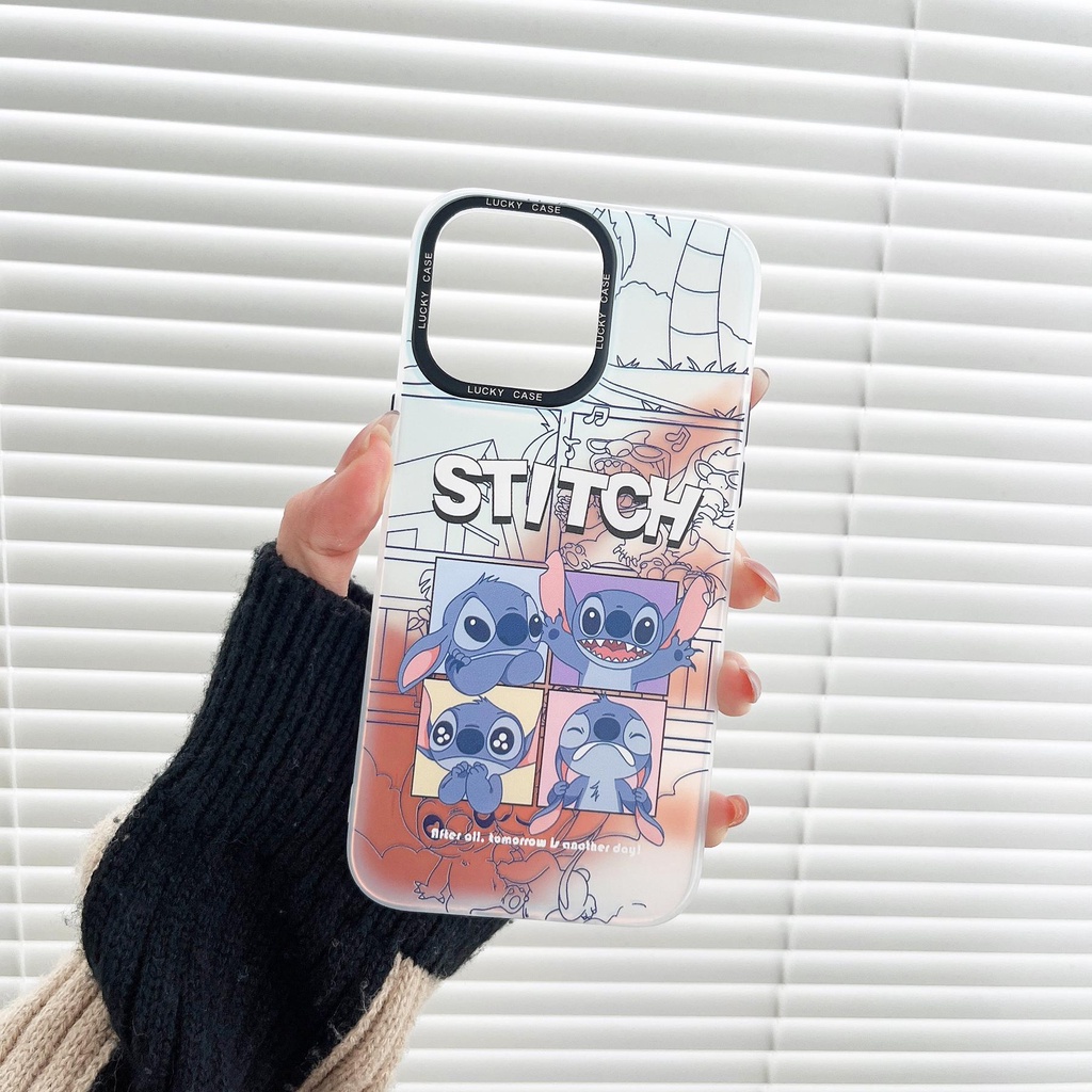 Ốp Điện Thoại TPU Dẻo Trong Suốt Họa Tiết Hoạt Hình Stitch Dễ Thương Cho iPhone 13 12 11 PRO MAX 14 Plus
