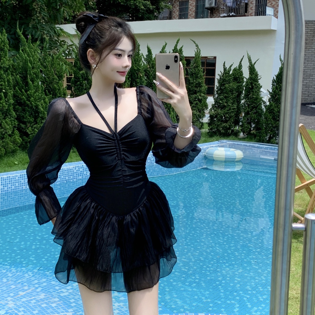 Bộ Đồ Bơi Một Mảnh Ôm Ngực Nhỏ Che Phủ Toàn Diện Quyến Rũ Nhẹ Nhàng Cho Nữ Giới