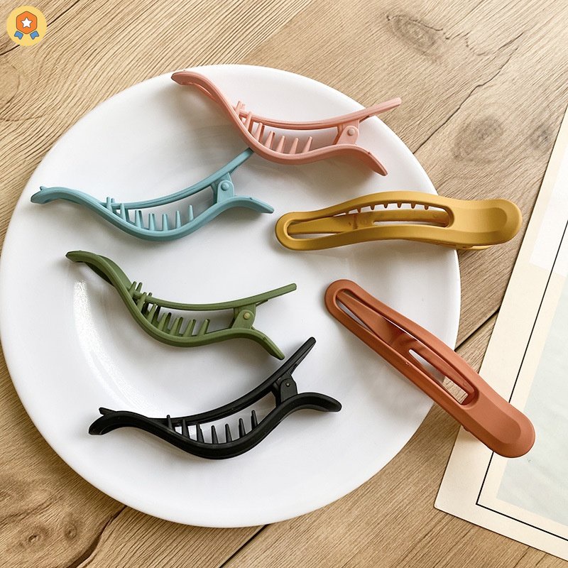 Màu Sắc Kẹp Tóc Mái Vịt Bằng Nhựa Làm Đẹp HGF HYJP2