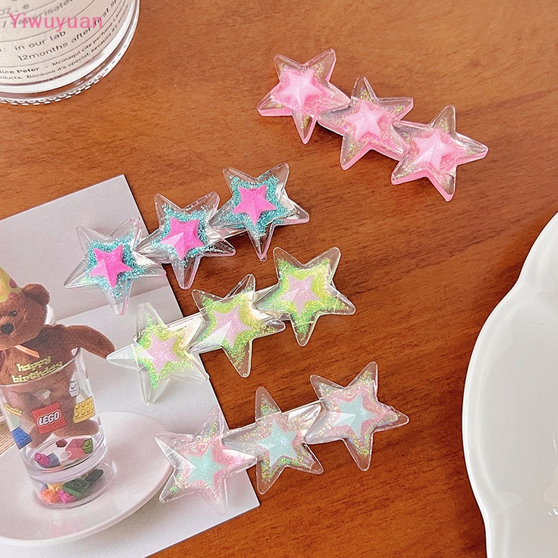 Kẹp Tóc Ngôi Sao Lấp Lánh Y2K Thời Trang Mới Cho Nữ