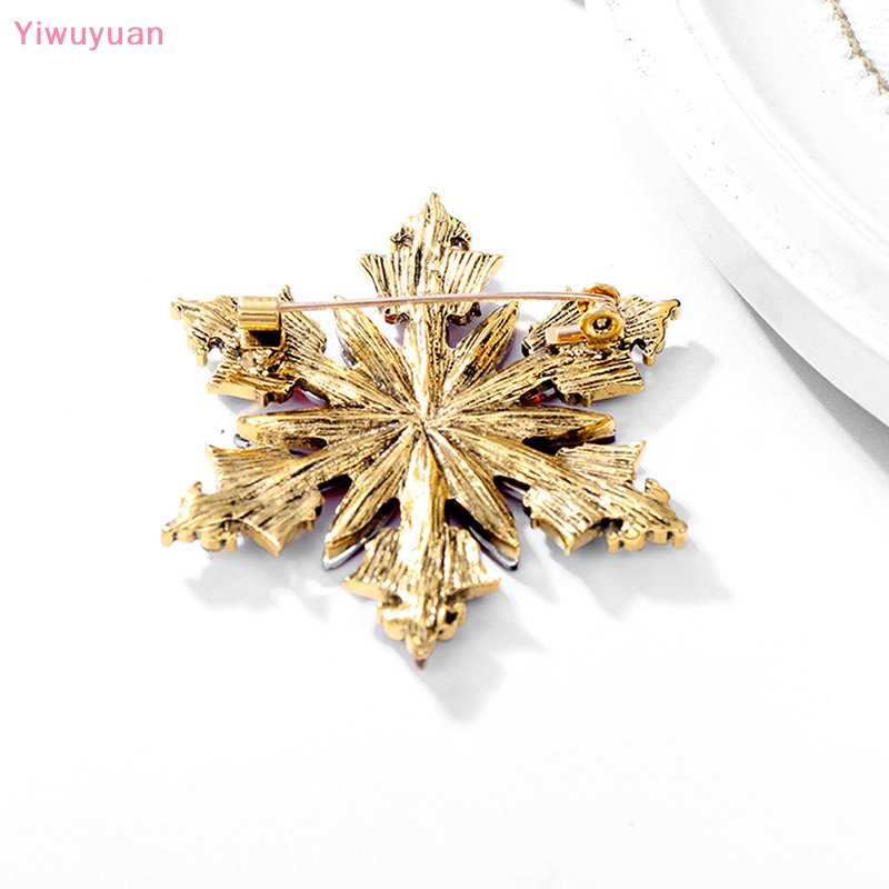 Ghim Cài Áo Hình Bông Tuyết Đính Đá Nhân Tạo Thời Trang Dành Cho Nữ