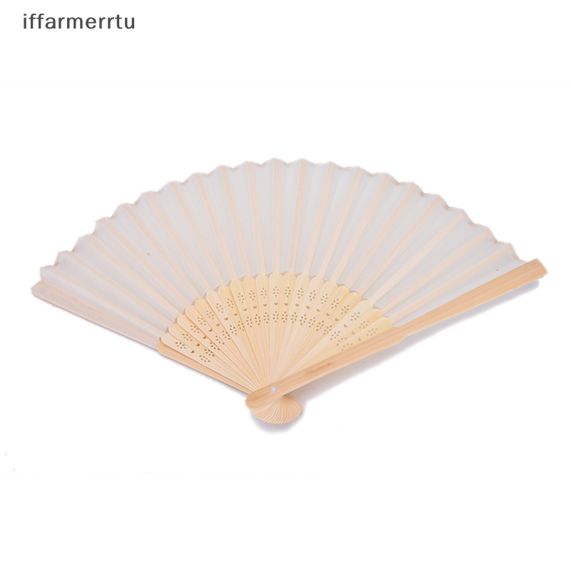 If 1 Chiếc Quạt Cầm Tay Bằng Tre Lụa Màu Ngà Trung Quốc Làm Quà Tặng Đám Cưới Bán Chạy Mertu