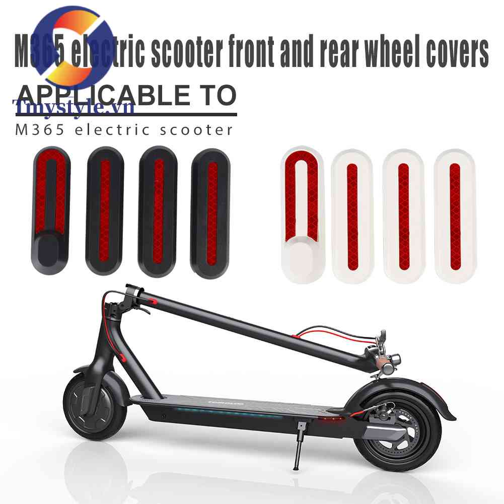 Bộ 4 Miếng Dán Phản Quang Bảo Vệ Bánh Xe Scooter Điện M365