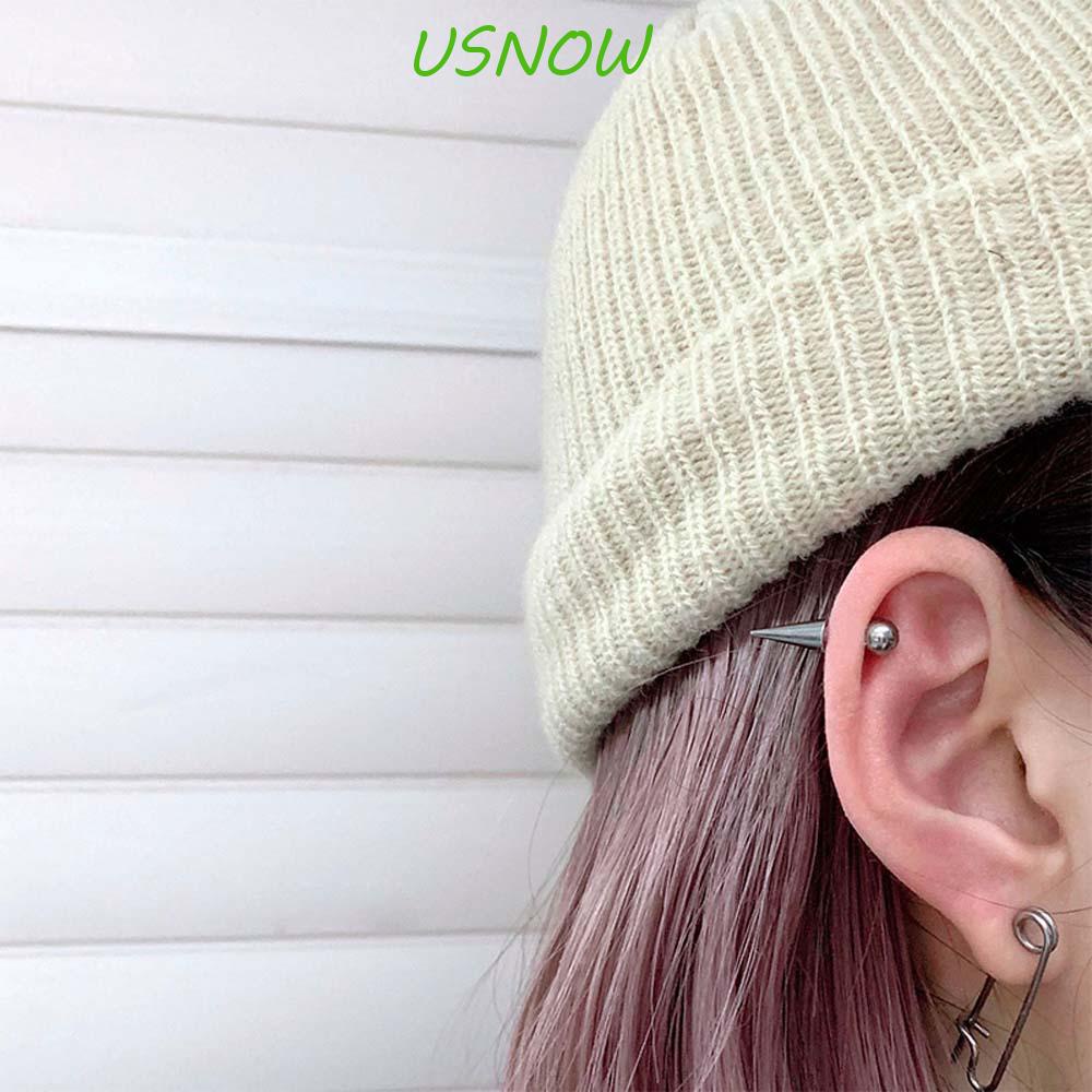 Khuyên Tai Nữ Xỏ Lỗ Hình Nón / Quả Bóng Tròn Phong Cách Gothic Thời Trang