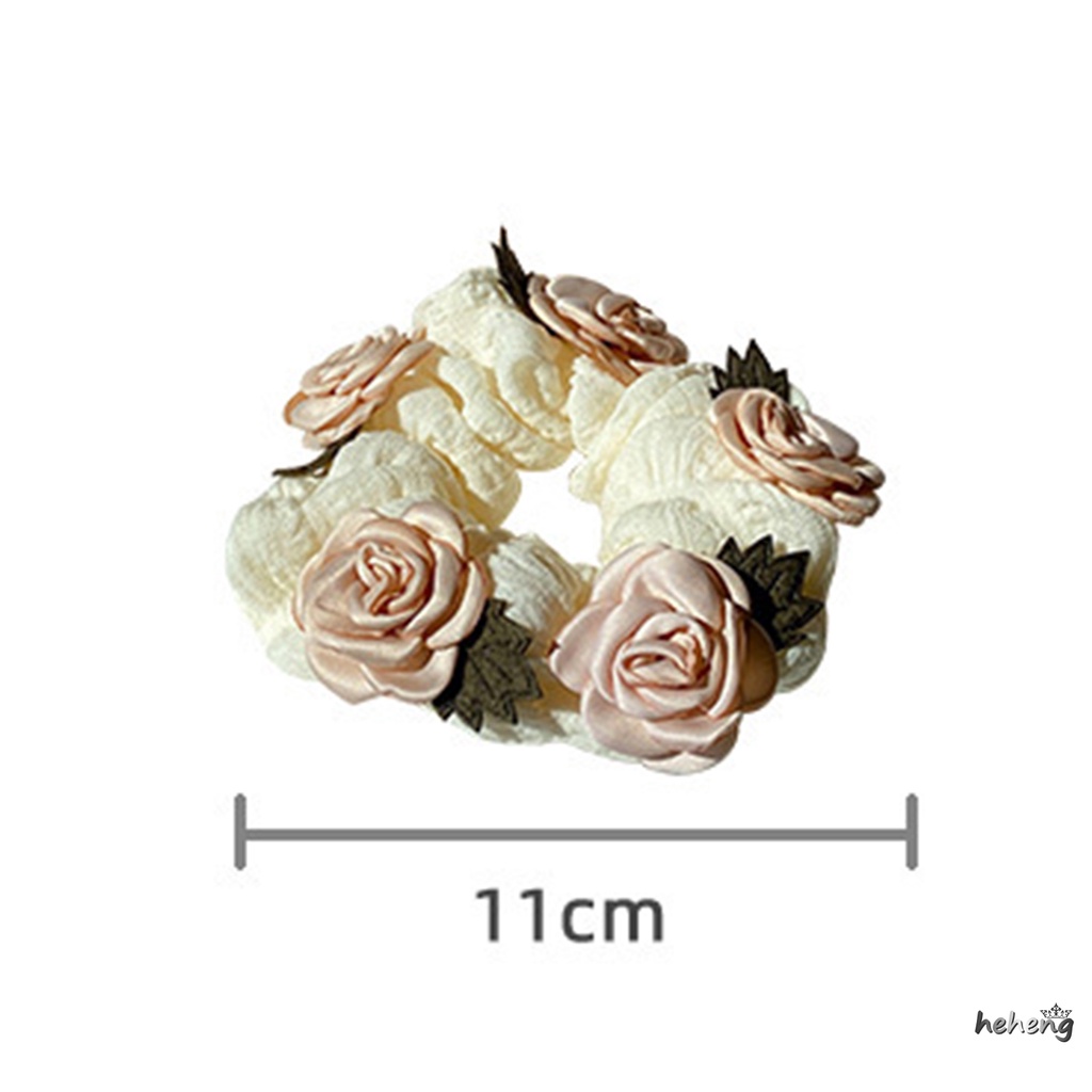 Dây Buộc Tóc Hình Hoa 3D Phong Cách Pháp