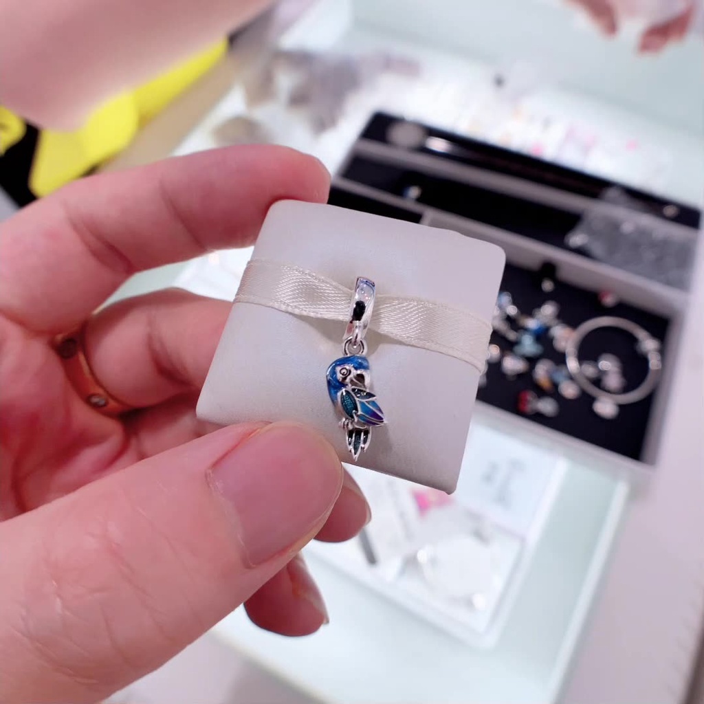 Charm Pandora Jungle Paradise Parrot Dangle Charm 1200 - Bạc S925