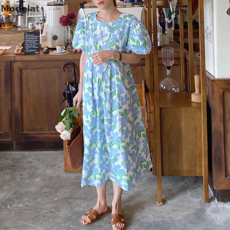 Mfc Đầm Dài Dáng Rộng In Họa Tiết Hoa Thời Trang Mùa Hè Cho Nữ