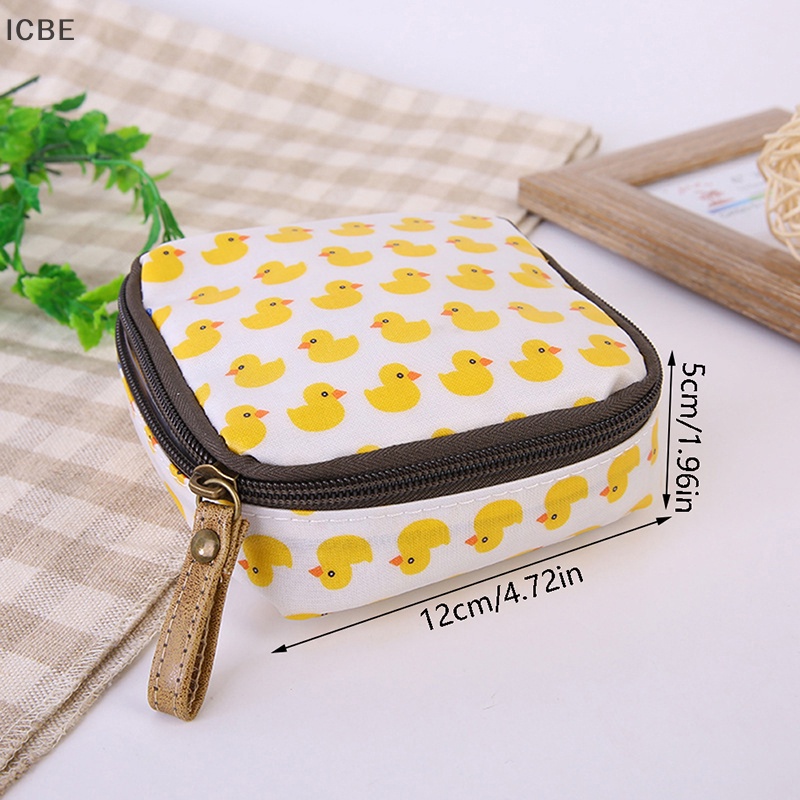 Túi Đựng Tampon Họa Tiết Chim Cánh Cụt / Dâu Tây / Hoa Kiểu Hoạt Hình