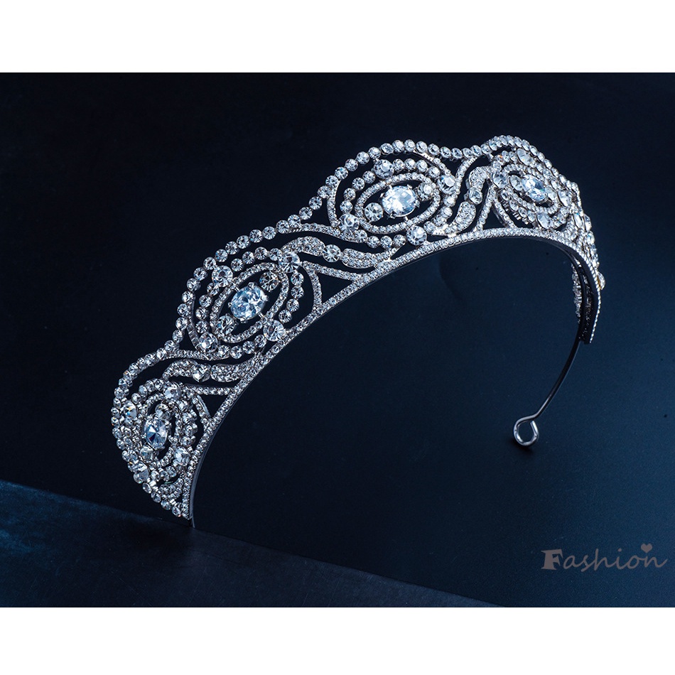 Vương Miện Hợp Kim Đính Đá Zircon Phong Cách Âu Mỹ Cho Nữ