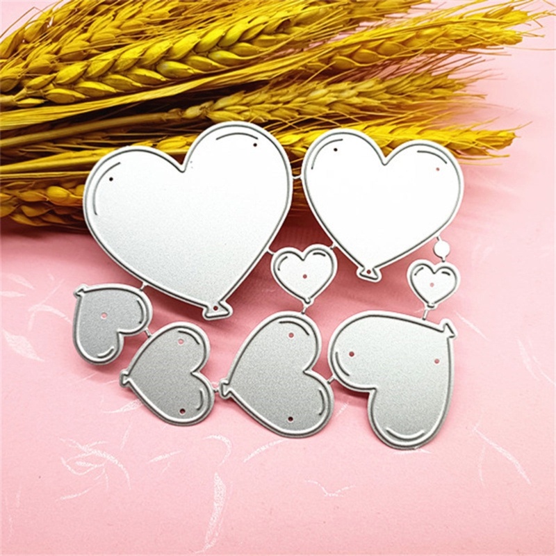 Khuôn Cắt Giấy Làm Từ Kim Loại Hình Trái Tim Cách Điệu Trang Trí Scrapbook