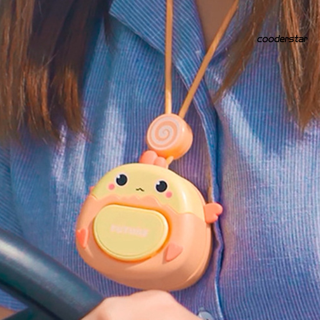 Quạt Làm Mát Mini 500mAh 3 Tốc Độ Hình Quả Trứng Hoạt Hình Không Cánh Có Thể Sạc Lại Cho Trẻ Em