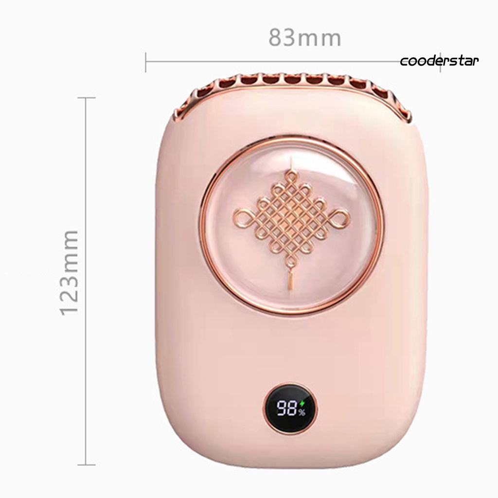 Quạt Mini 2000mAh Xoay 180 Độ Tùy Chỉnh Kèm 3 Bánh Răng Và Dây Đeo Cổ Tùy Chỉnh Tiện Dụng