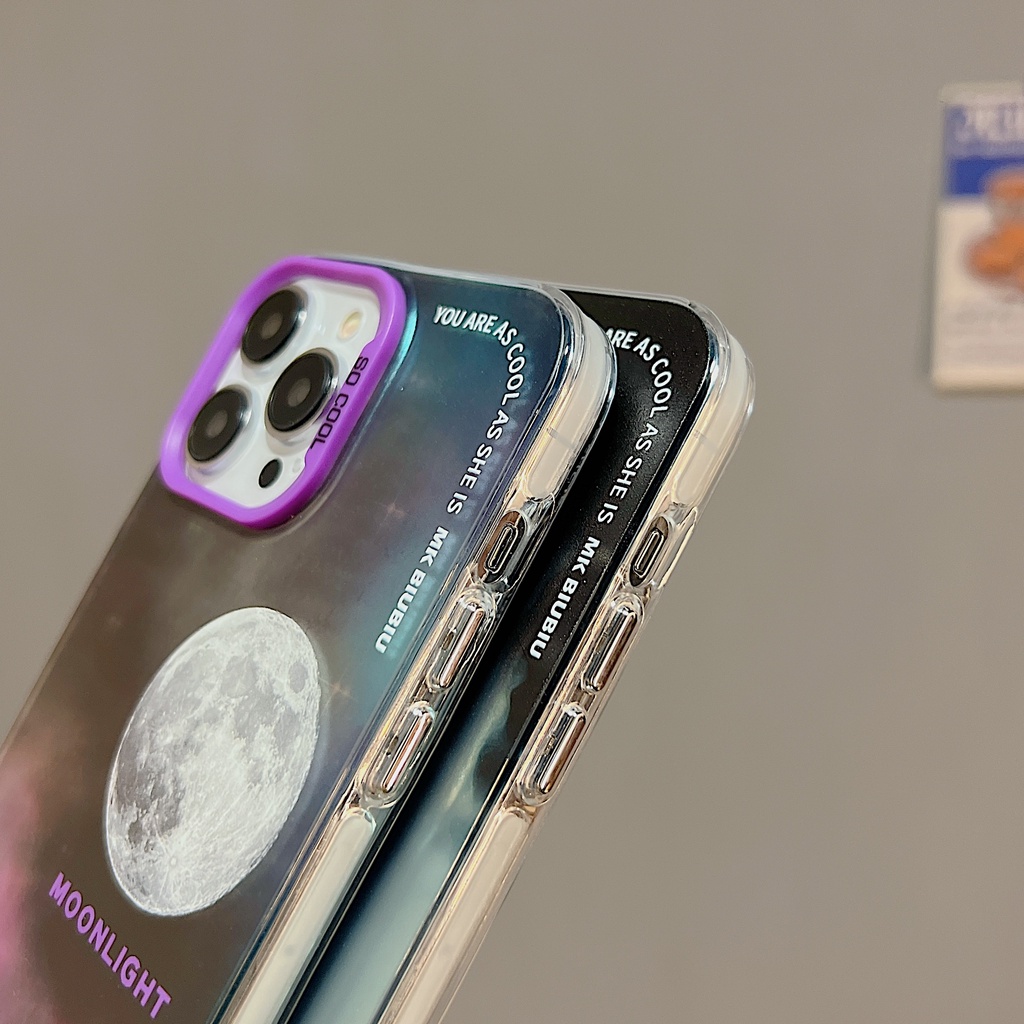 Ốp Điện Thoại TPU Mềm Trong Suốt Hai Mặt Họa Tiết Hành Tinh Thời Trang Cho iPhone 11 13 12 14 Pro Max