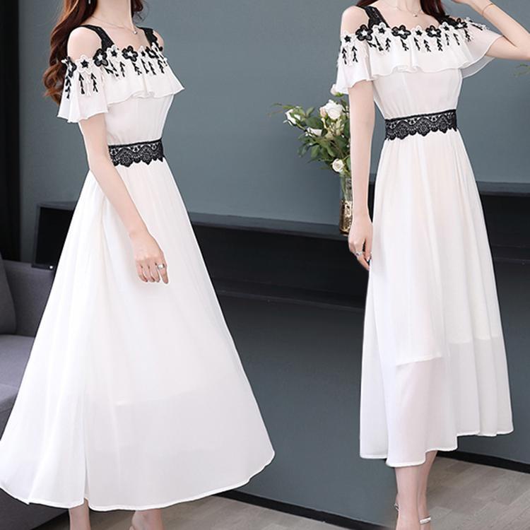 Đầm Hai Dây Mỏng Thời Trang Mùa Hè Hàn Quốc 2023 Cho Nữ