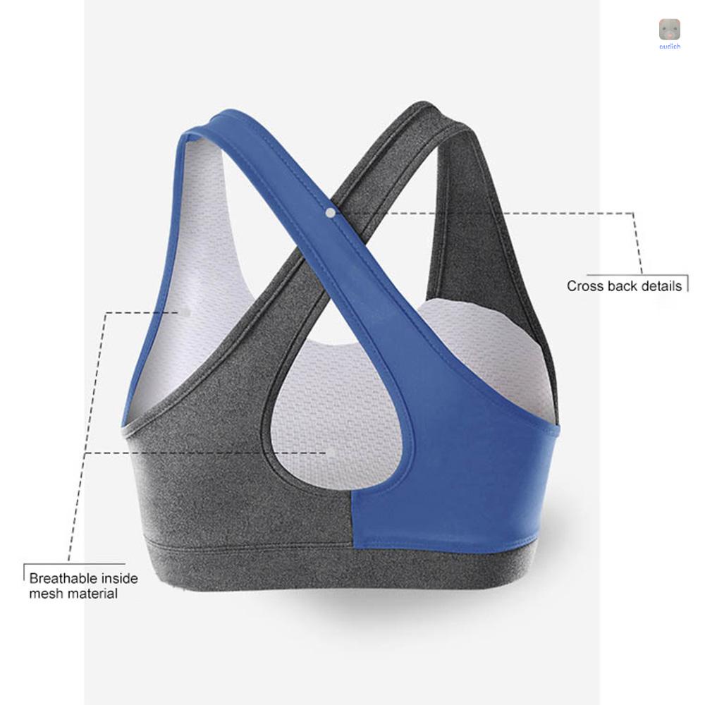 Áo Bra Thể Thao Có Mút Đệm Dây Chéo Lưng Chất Liệu Thấm Hút Khô Thoáng Nhanh Chóng