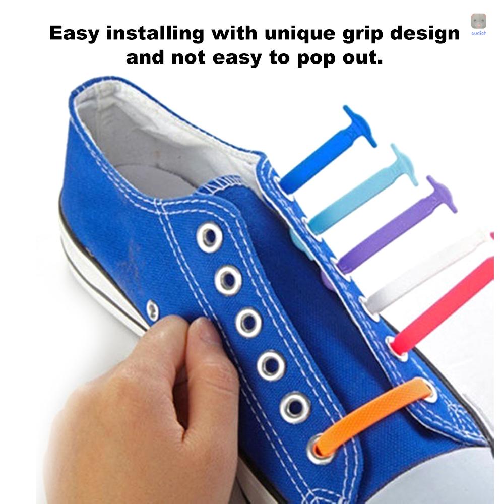 Dây Giày Thể Thao Bằng Silicone Co Giãn Chống Nước Nhiều Màu Sắc