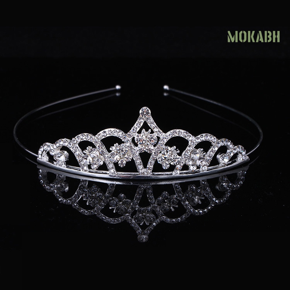[Mok Abh] Cài Tóc Hình Vương Miện Có Đính Đá Đáng Yêu Cho Bé Gái