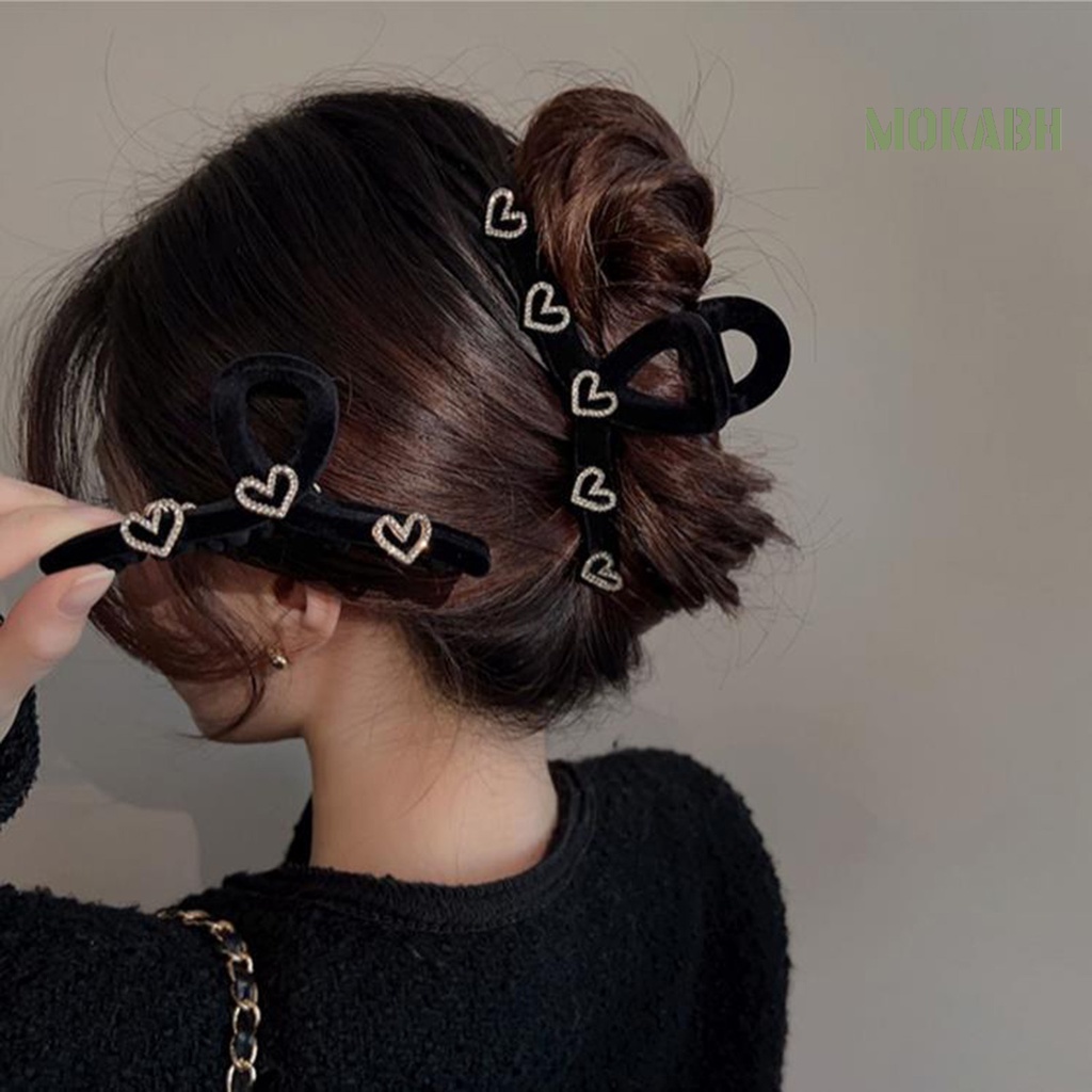 Kẹp Tóc Hình Trái Tim Đính Đá Lấp Lánh Thời Trang Cho Nữ