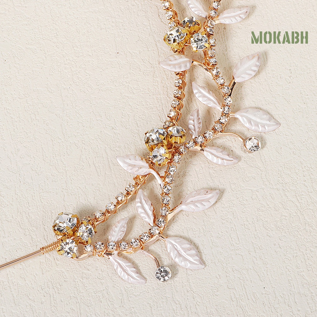 Cài Tóc Hình Vương Miện Đính Đá Lấp Lánh Chống Trượt Kiểu Dáng Thanh Lịch