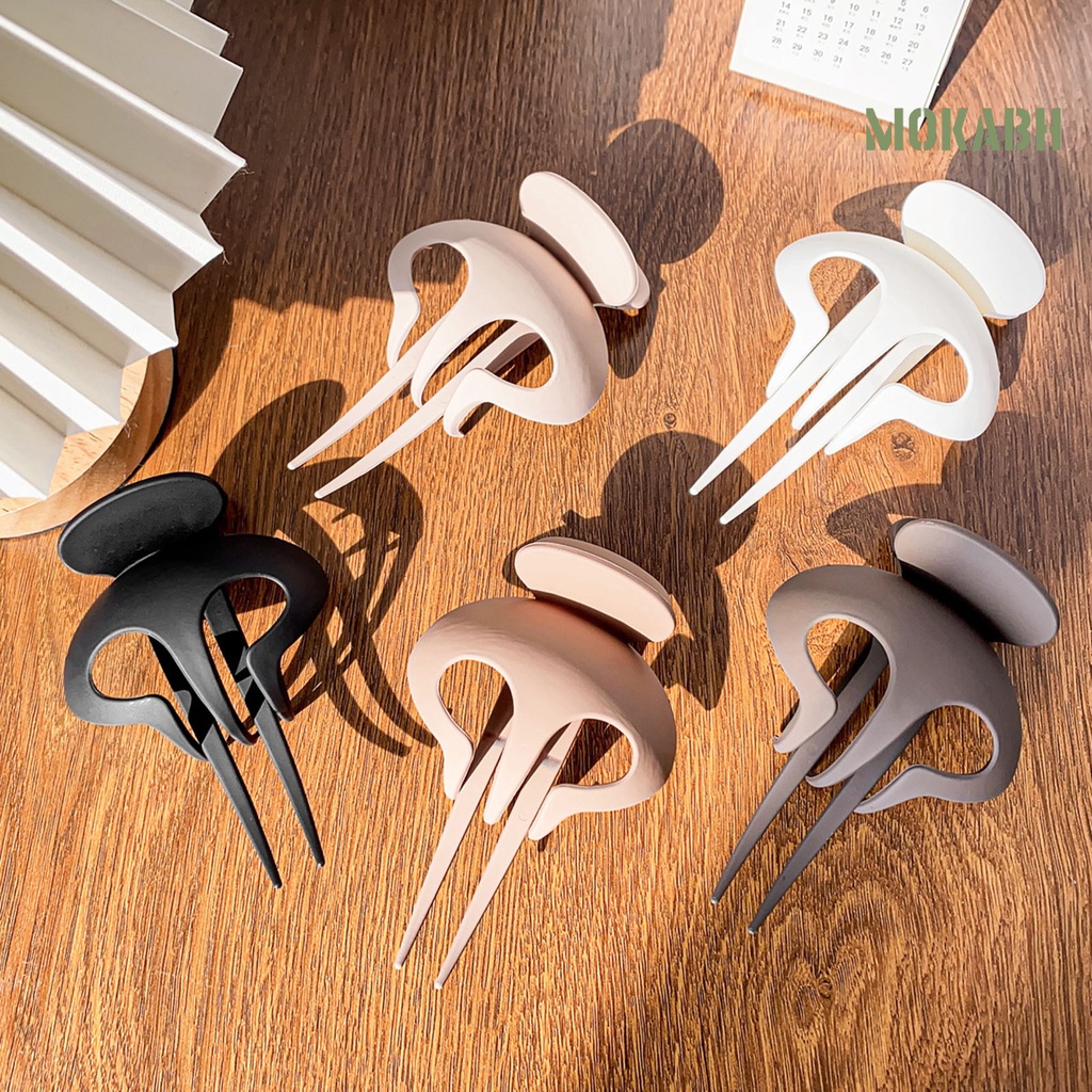 Kẹp Tóc Màu Trơn Bằng Nhựa Siêu Nhẹ Thời Trang Cho Nữ