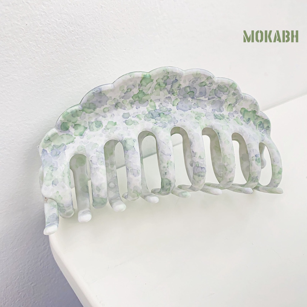 [Mok Abh] Kẹp Tóc Nhựa Siêu Nhẹ Có Răng Lược Siêu Nhẹ Kiểu Dáng Đơn Giản Cho Nữ