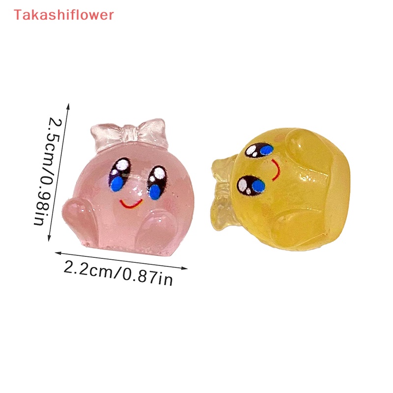 Set 2 Đồ trang trí Búp Bê Kirby Bong Bóng Hoạt Hình Phát Sáng Trang Trí Tiểu Cảnh