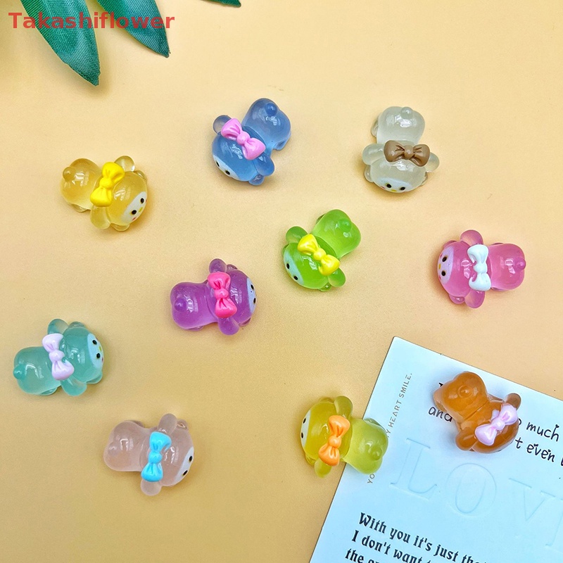 Bộ 2 Mô Hình Giai Điệu Mini Bằng Nhựa Phát Sáng Màu Sắc Ngẫu Nhiên Dùng Trang Trí DIY