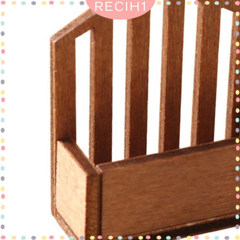 Giỏ Đựng Đồ Chơi Bằng Gỗ Tỉ Lệ 1: 12 Dùng Trang Trí Nhà Búp Bê