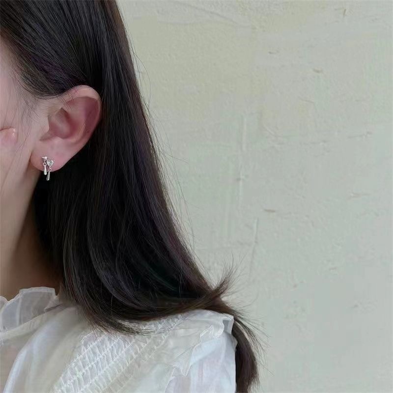 Khuyên Tai Hình Trái Tim Đôi Nhỏ Xinh Thiết Kế Đơn Giản Thời Trang Mới Năm 2023 Cho Nữ