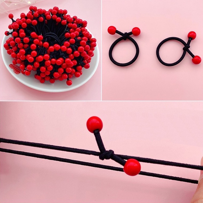 Set 10 Dây Cột Tóc Co Giãn Nhiều Màu Sắc Dễ Thương Cho Bé Gái