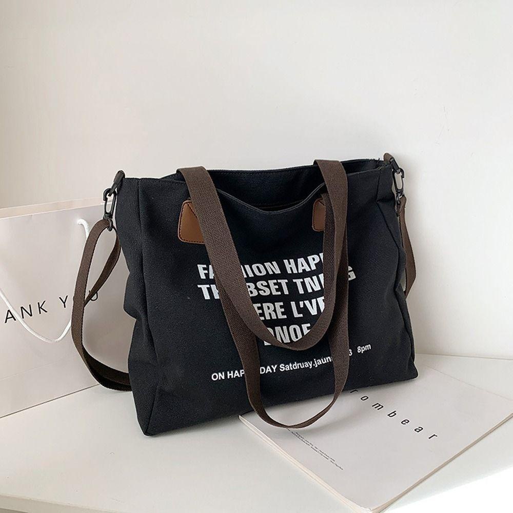 FALLFORBEAUTY Túi Đựng Mỹ Phẩm Vải Canvas In Chữ Mommy Thời Trang Đường Phố