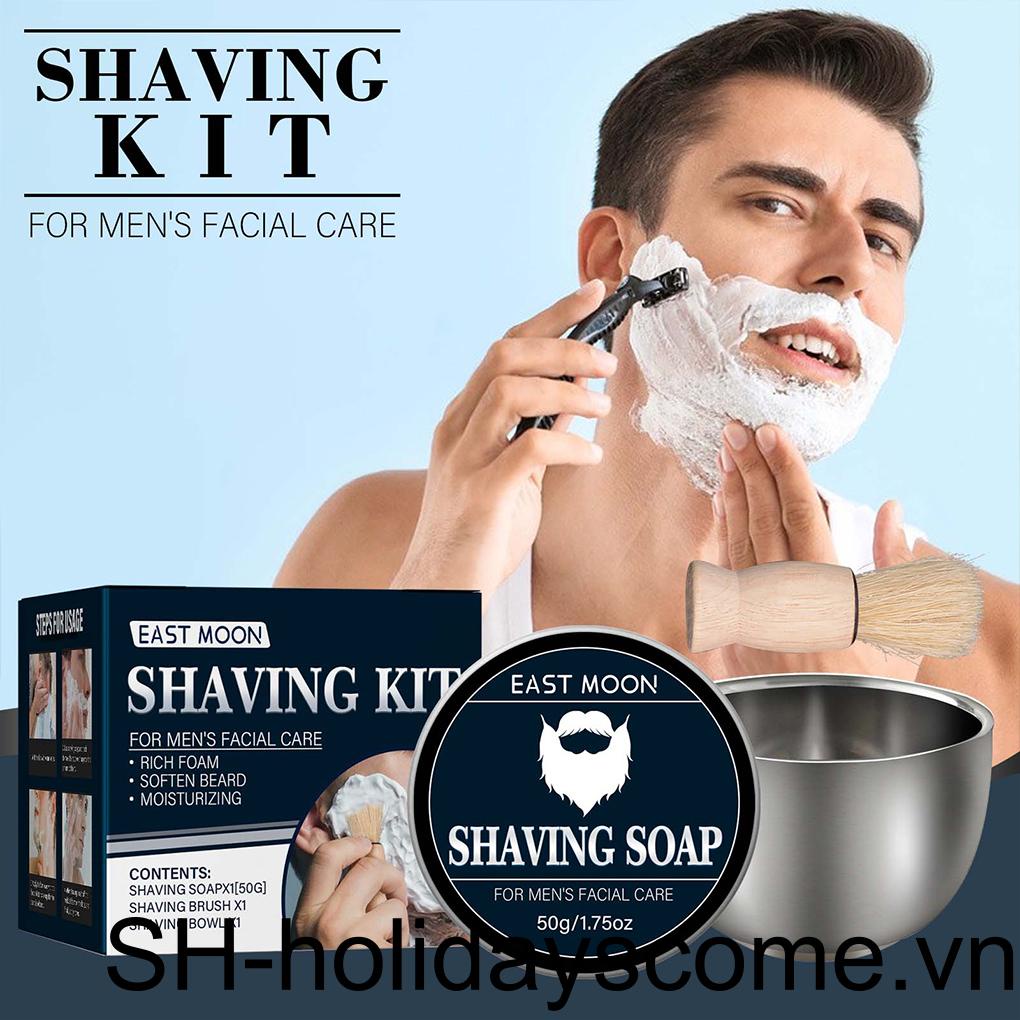 Bộ Tô Và Xốp Cạo Râu Bằng Nhôm Tạo Bọt Làm Sạch Cho Salon Làm Quà Sinh Nhật
