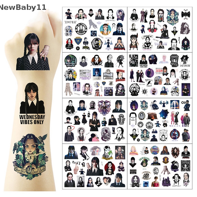 1 Tờ Sticker Addams Dán Trang Trí Xe Hơi Laptop Điện Thoại Hình TV Kinh Dị Mỹ