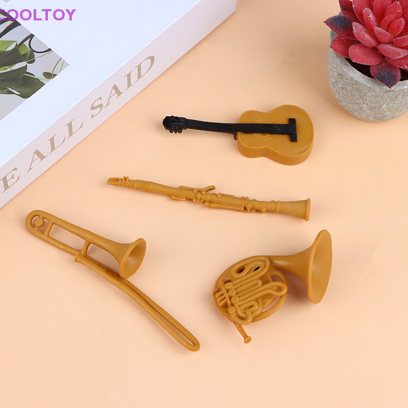 Set 8 Mô Hình Đồ Chơi Đàn Ghita / Violin Mini Bằng PVC Cho Bé