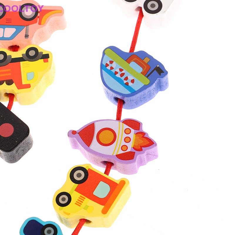 Cooltoy Set 12 / 16 / 23 / 25 Hạt Xâu Chuỗi Hình Động Vật / Trái Cây Hoạt Hình Đồ Chơi Giáo Dục Cho Bé DIY