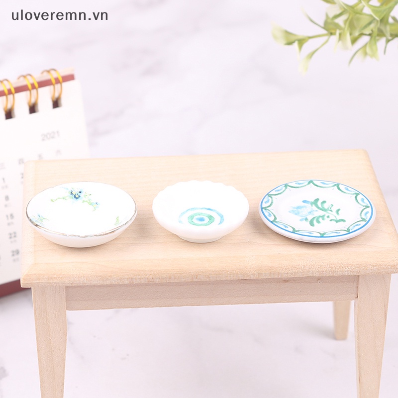 Set 2 Dĩa Thức Ăn Tỉ Lệ 1: 12 Dùng Để Trang Trí Nhà Búp Bê