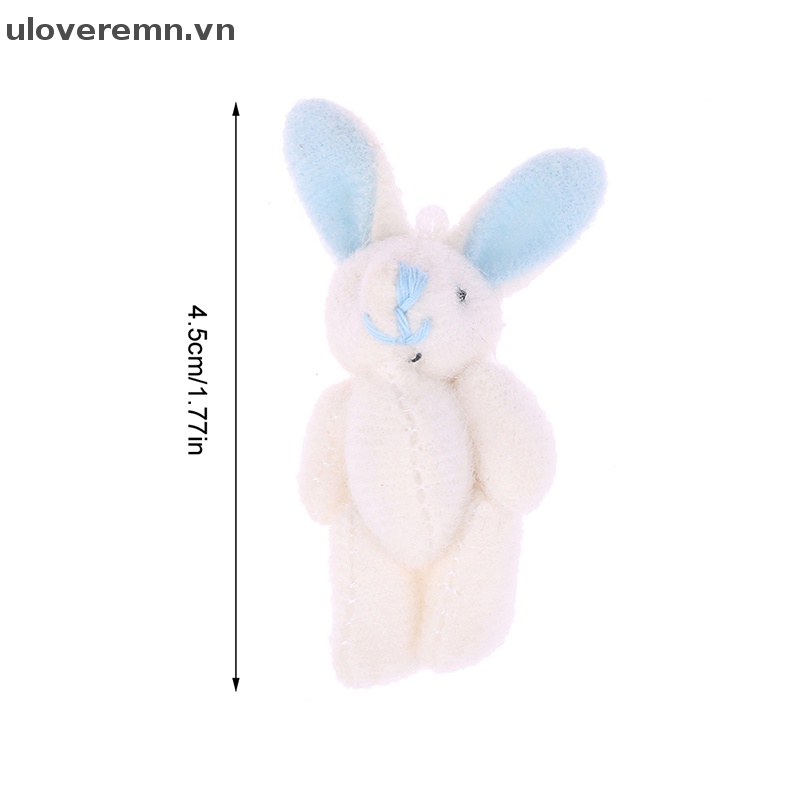 Thỏ Nhồi Bông Mềm 4.5CM Treo Móc Khóa / Ba Lô / Túi Xách Trang Trí Nhà Búp Bê