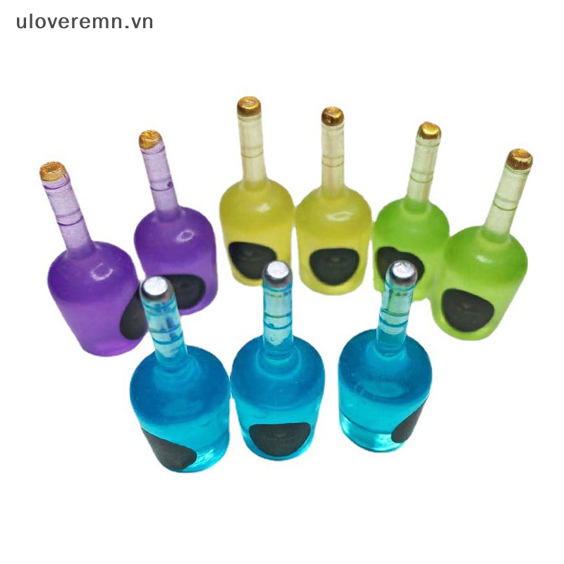Bộ 5 Bình Đựng Nước Uống Mini Bằng Resin Dạ Quang Họa Tiết Hoạt Hình Dễ Thương Trang Trí Thủ Công DIY