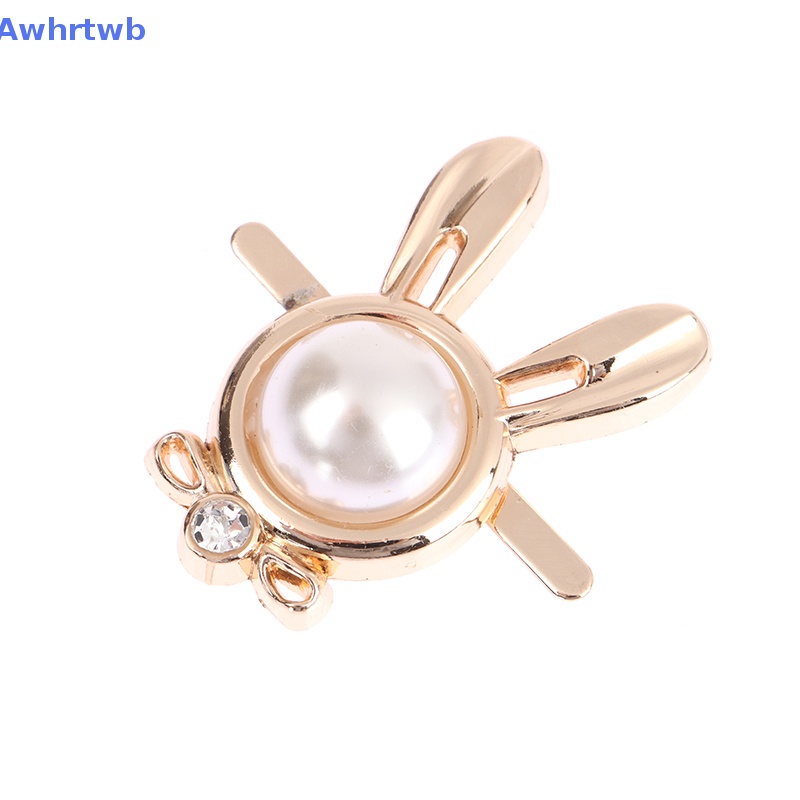 1 Khóa Kẹp Giày Cao Gót Hình Đầu Thỏ Đính Ngọc Trai Cho Nữ Mới