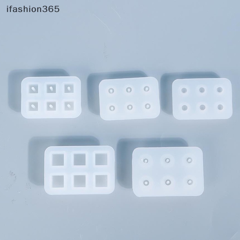 Khuôn Silicon Làm Trang Sức 6 Lỗ Hình Chữ Nhật / Vuông Độc Đáo DIY