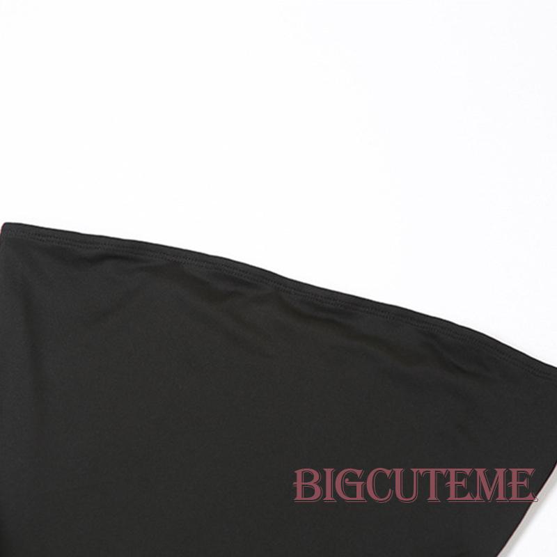 [] - Áo Ống Nhún Bèo Không Dây Hở Lưng Mặc Khi Đi Dự Tiệc Câu Lạc Bộ Đêm Màu Đen Cho Nữ