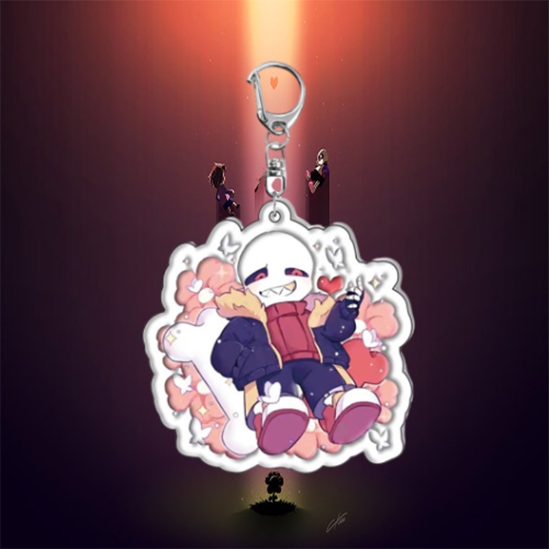 Móc Khóa Họa Tiết Hoạt Hình Undertale Sans Flowey Papyrus Asriel