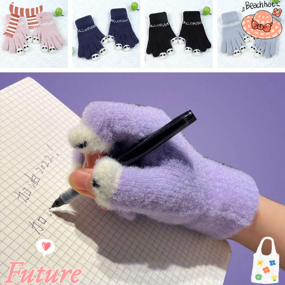 1 Đôi Găng Tay Nhung Dày Có Thể Chạm Màn Hình Cảm Ứng Thời Trang Thu Đông Cho Nam Nữ