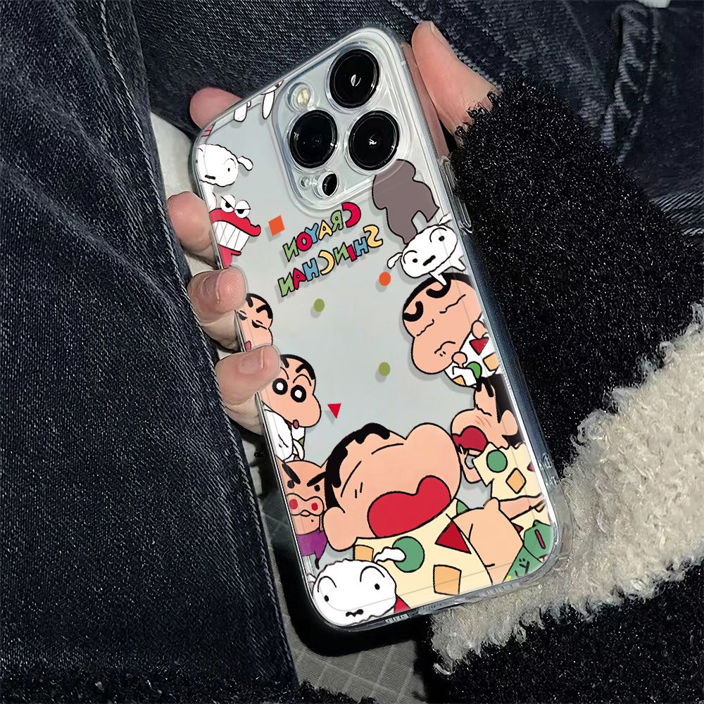 ✅Ốp Điện Thoại Mềm Chống Sốc In Hình Shin-Chan Ngộ Nghĩnh Cho Iphone 14pro 11 12Plus 136Inmax 78 B0JE