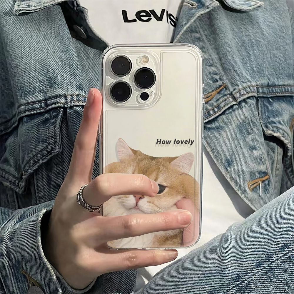 ✅Ốp Điện Thoại Mềm Chống Sốc In Hình Mặt Mèo Cho Iphone 14pro 1211 78 Plus 6In 13max