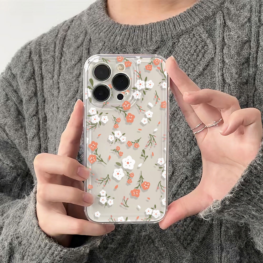 ✅Ốp Điện Thoại Mềm Chống Sốc Họa Tiết Hoa 78max Cho Iphone 12Plus 1114Pro 13 6In X7WP