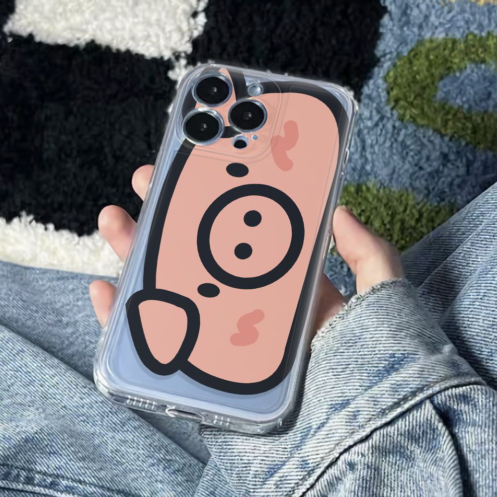 ✅Ốp Điện Thoại Mềm Chống Sốc Họa Tiết Heo Hồng 1MZY Cho iPhone12 1314pro Max116In78 plus