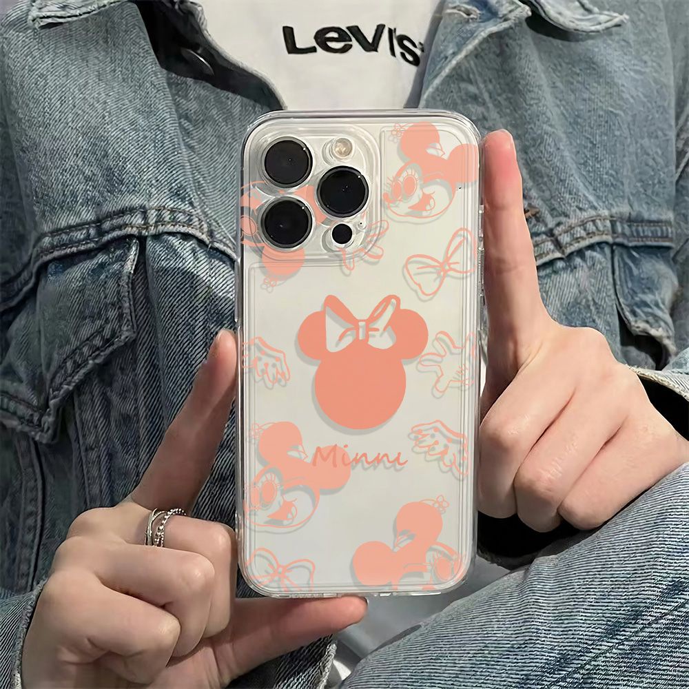 ✅Ốp Điện Thoại Dẻo Họa Tiết Hoạt Hình Minnie Dễ Thương Chống Sốc Cho Iphone13 6In 78 11iPhone12 plus Apple 14pro 0OXS